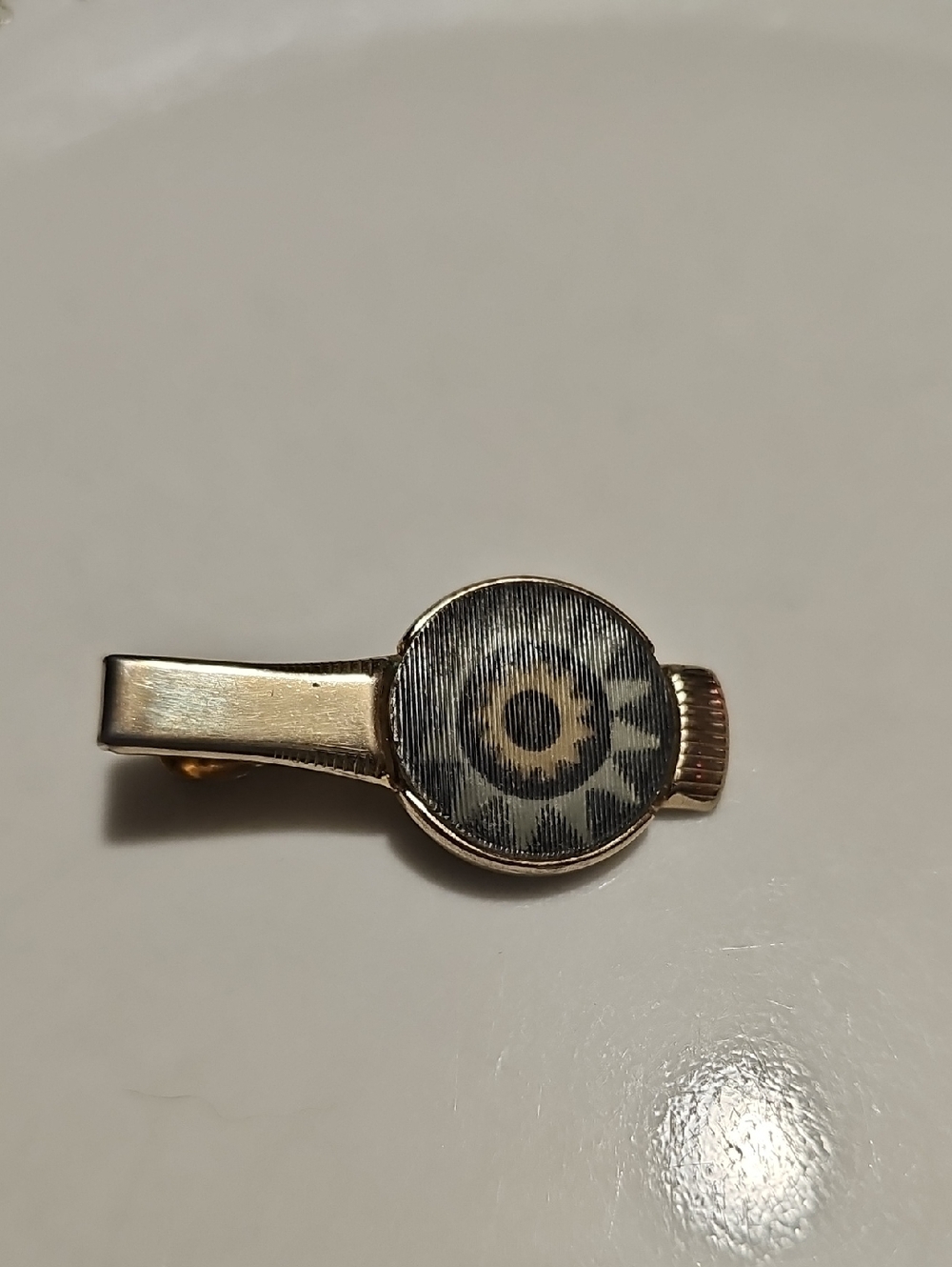 Gold-Tone Sunburst Tie Clip